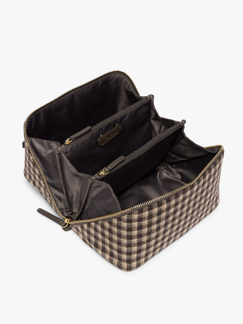 Colette Lay-Flat Toiletry Bag in Brushed Flannel