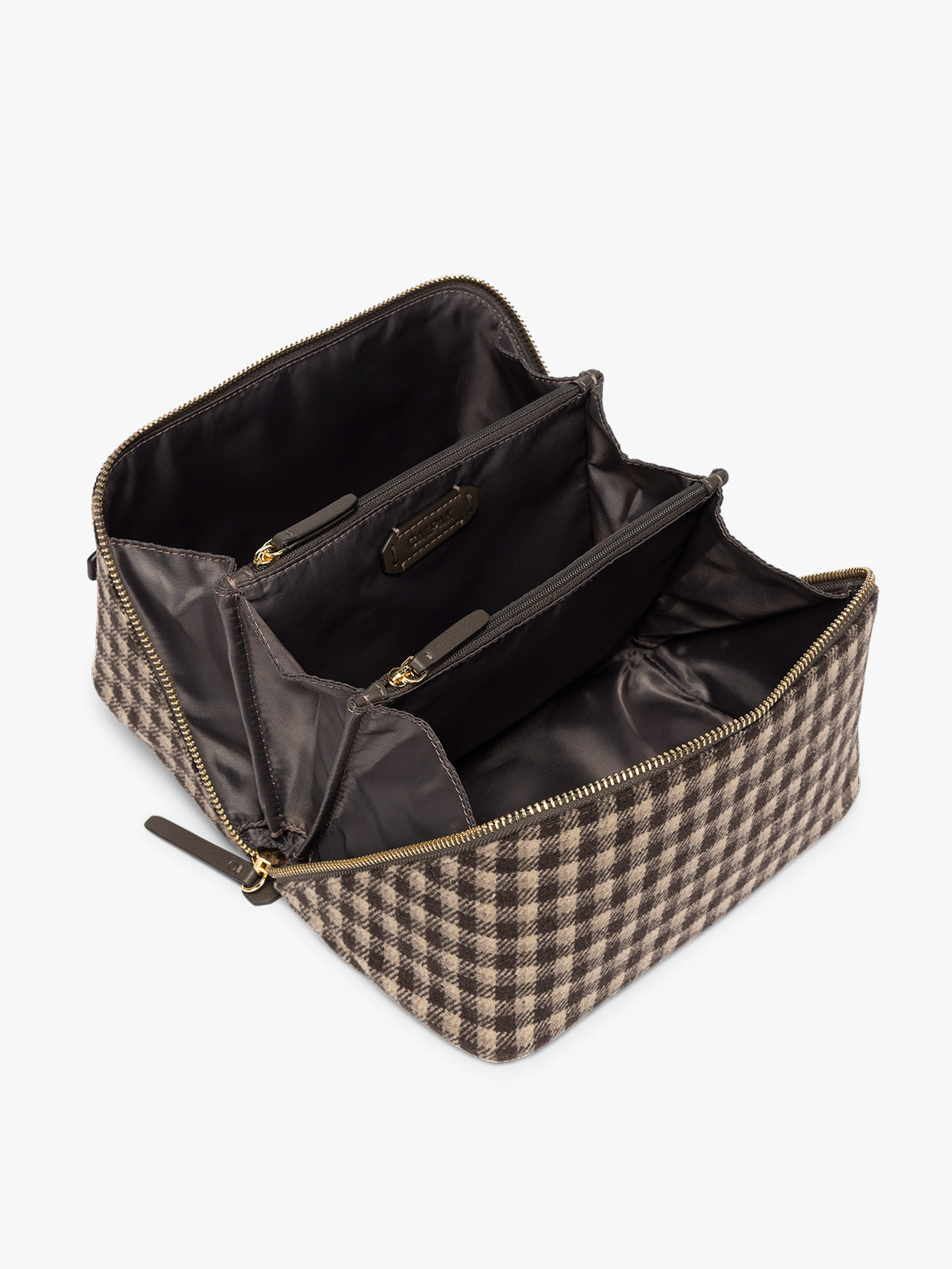 Colette Lay-Flat Toiletry Bag in Brushed Flannel