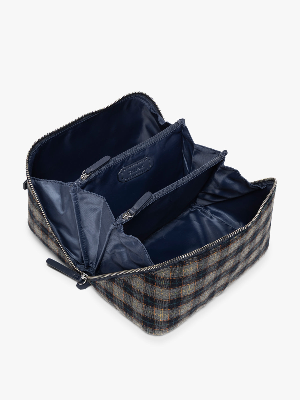 Colette Lay-Flat Toiletry Bag in Brushed Flannel