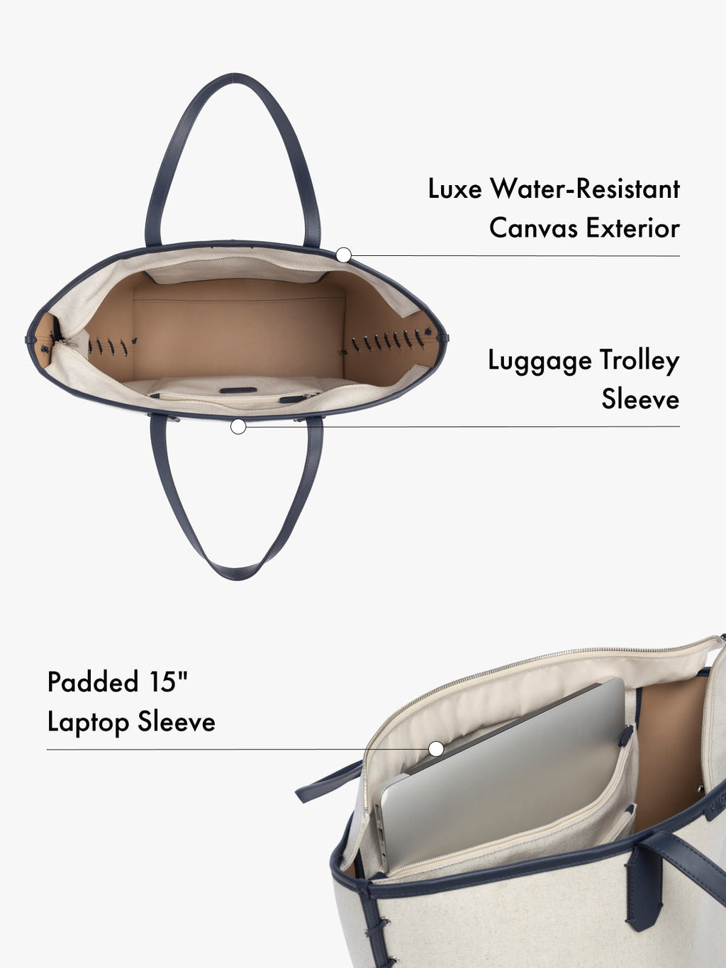 Colette 15" Laptop Tote in Canvas