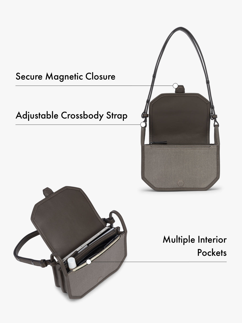 Colette Crossbody Wallet Bag in Canvas