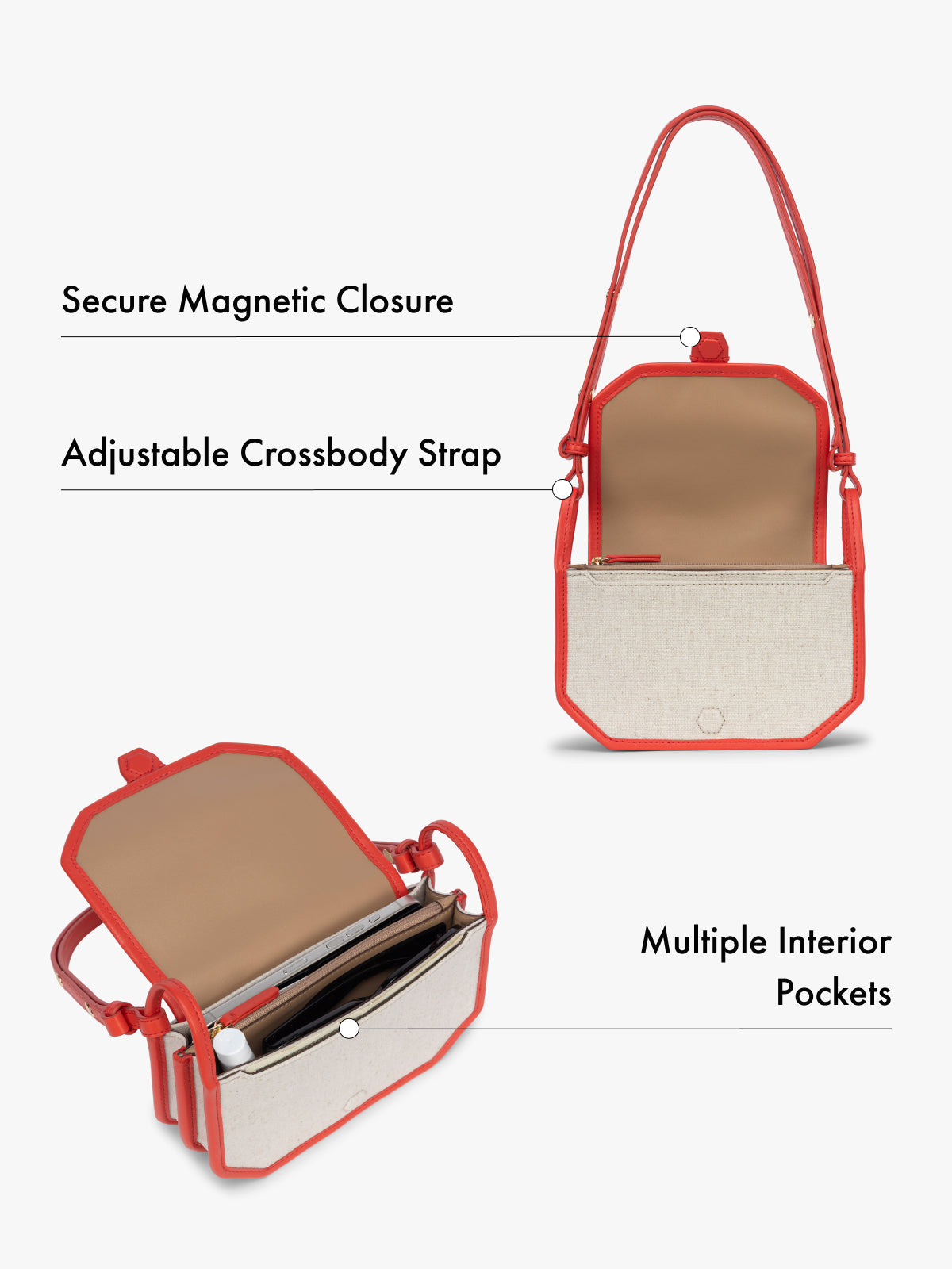 Colette Crossbody Wallet Bag in Canvas