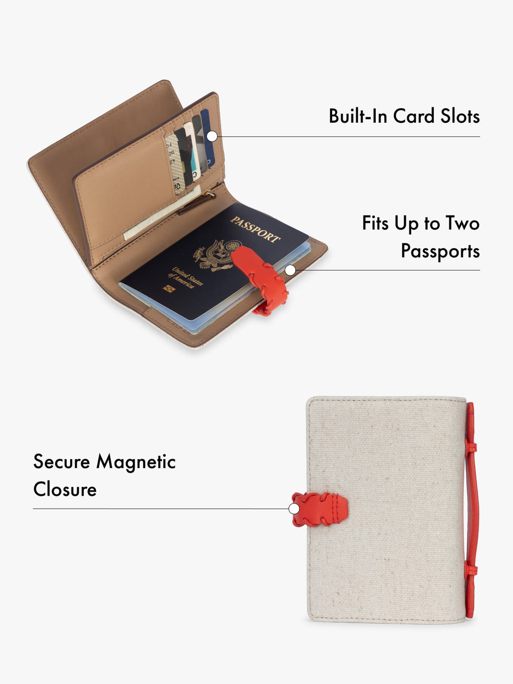 Colette Multi Passport Wallet in Canvas