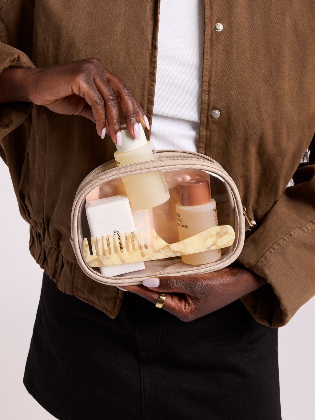 Clear Quart Zip Pouch