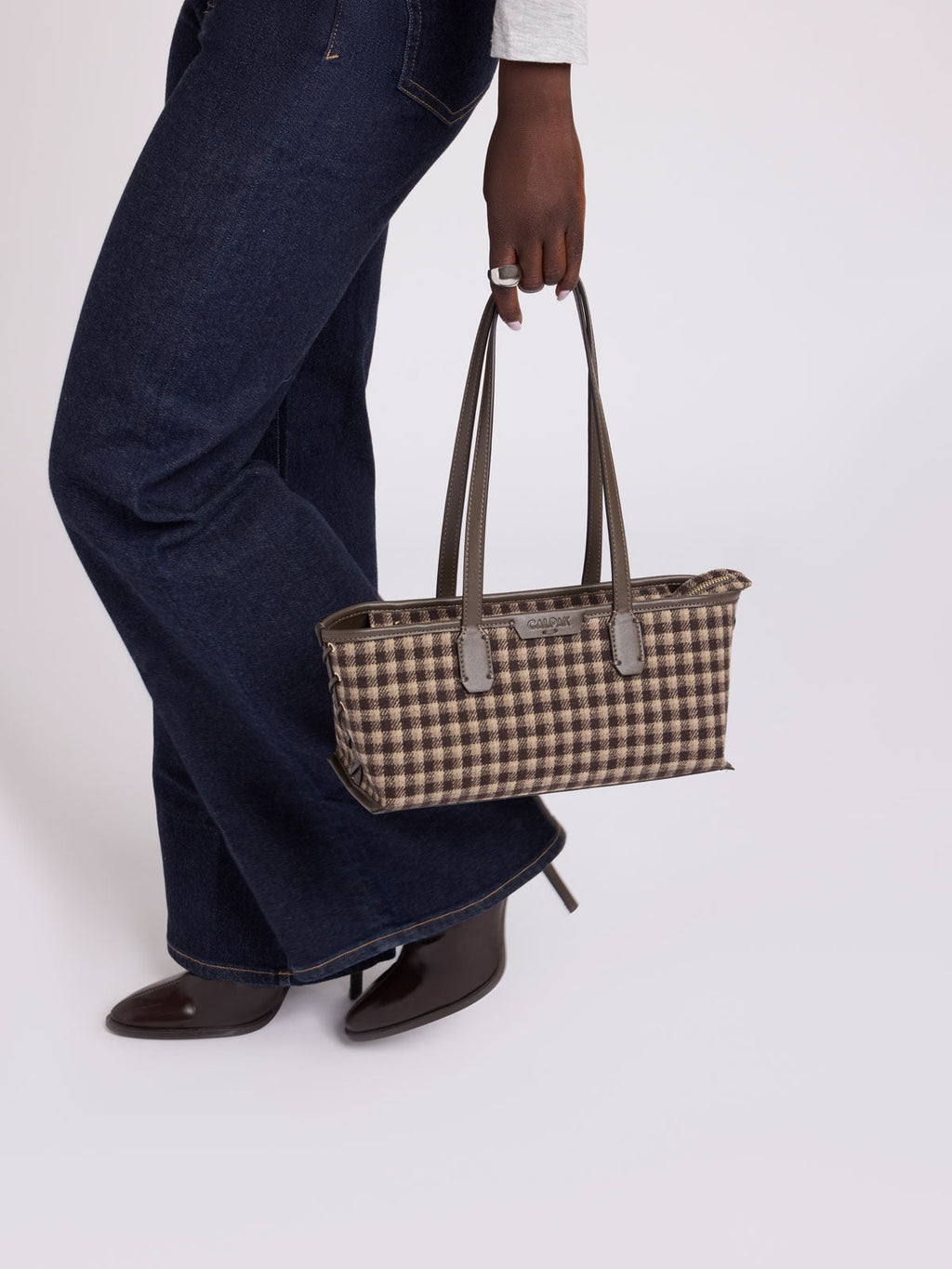 Colette Shoulder Tote in Brushed Flannel